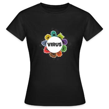 Corona Virus - Frauen T-Shirt - Schwarz - Vorne - AI Model Female 172 dark (172cm)
