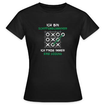 Schiffsmechaniker - Frauen T-Shirt - Schwarz - Vorne - AI Model Female 172 dark (172cm)