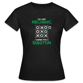 Schiffsmechaniker - Frauen T-Shirt - Schwarz - Vorne - AI Model Female 172 dark (172cm)