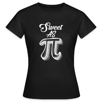 Pi Day Sweet As Pi - T-shirt Femme - noir - Devant - AI Model Female 172 dark (172cm)