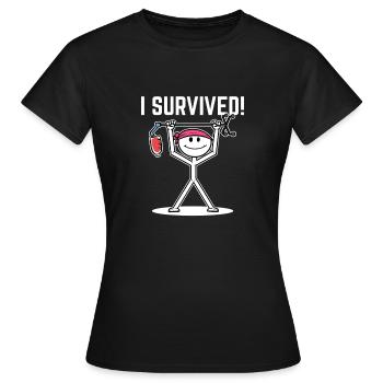 J'ai survécu au poison d'un survivant du cancer - T-shirt Femme - noir - Devant - AI Model Female 172 dark (172cm)
