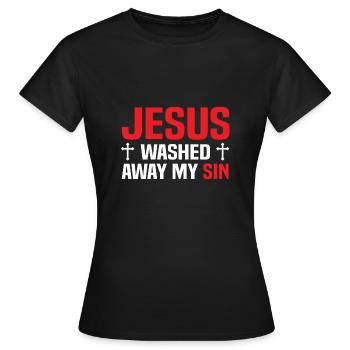 Jésus-Christ - T-shirt Femme - noir - Devant - AI Model Female 172 dark (172cm)