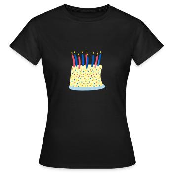 Torte - Frauen T-Shirt - Schwarz - Vorne - AI Model Female 172 dark (172cm)