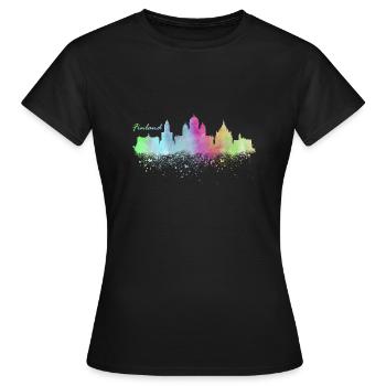 Finland - Women's T-Shirt - black - Front - AI Model Female 172 dark (172cm)
