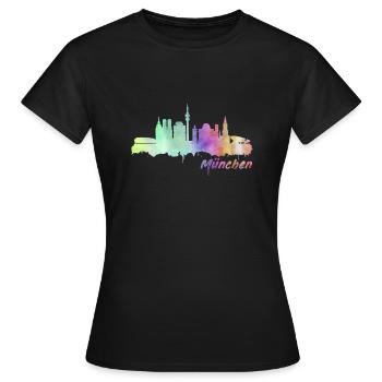 Munich - T-shirt Femme - noir - Devant - AI Model Female 172 dark (172cm)