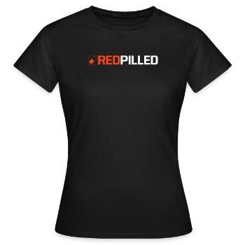 Red pilled - red pill - red pilled - T-shirt Femme - noir - Devant - AI Model Female 172 dark (172cm)