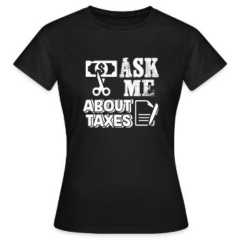 Préparateur de déclarations de revenus - T-shirt Femme - noir - Devant - AI Model Female 172 dark (172cm)