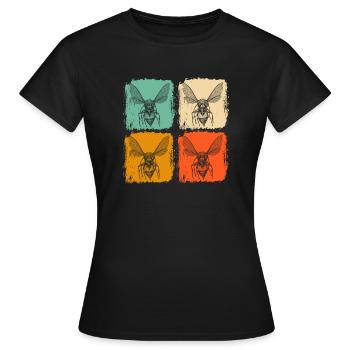 Guêpe rétro - T-shirt Femme - noir - Devant - AI Model Female 172 dark (172cm)