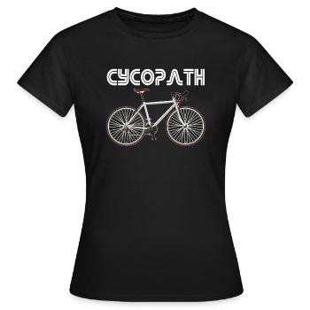 Cycliste cycliste drôle Cycopath - T-shirt Femme - noir - Devant - AI Model Female 172 dark (172cm)