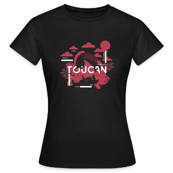 Toucan Jungle - Frauen T-Shirt - Schwarz - Vorne - AI Model Female 172 dark (172cm)