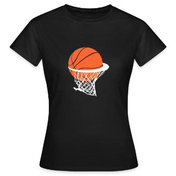 Basket-ball panier - T-shirt Femme - noir - Devant - AI Model Female 172 dark (172cm)