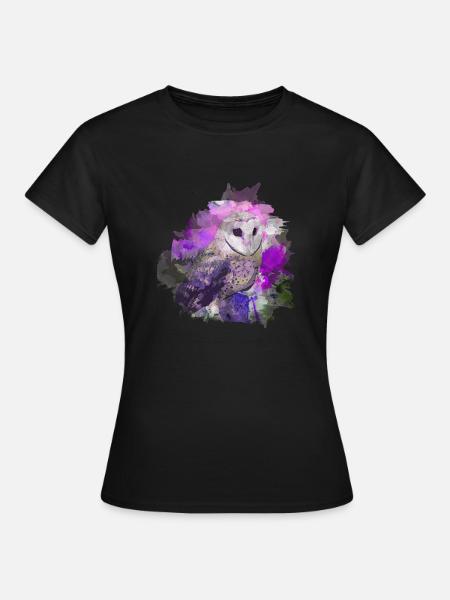 Eule - Frauen T-Shirt - Schwarz