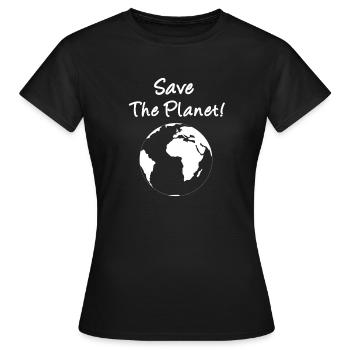 Save The Planet! - Frauen T-Shirt - Schwarz - Vorne - AI Model Female 172 dark (172cm)