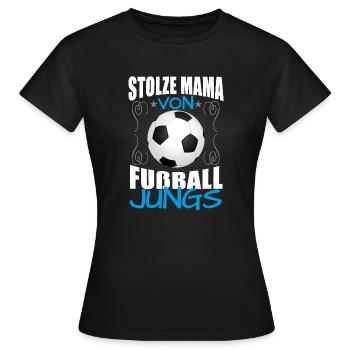 Mama Von Fußball Jungs Geschenk Muttertag - Frauen T-Shirt - Schwarz - Vorne - AI Model Female 172 dark (172cm)