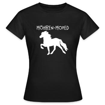 Moehren Moped Islandpferd - Frauen T-Shirt - Schwarz - Vorne - AI Model Female 172 dark (172cm)
