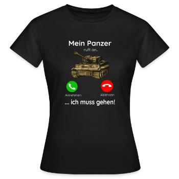 Panzerkampfwagen Tiger Panzer Militär Weltkrieg - Frauen T-Shirt - Schwarz - Vorne - AI Model Female 172 dark (172cm)