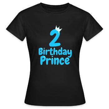 2e anniversaire, 2e anniversaire, deux ans - T-shirt Femme - noir - Devant - AI Model Female 172 dark (172cm)