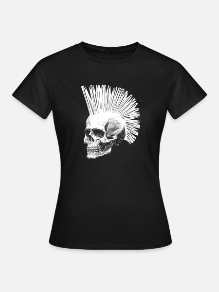 Punk crâne crâne cadeau punk rock - T-shirt Femme - noir