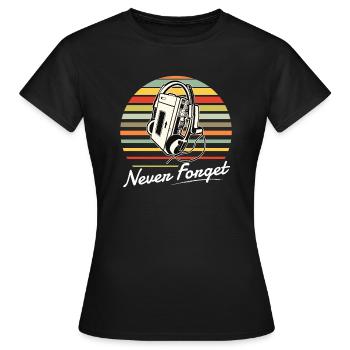 Walkman cassette player retro 90s gift - Women's T-Shirt - black - Front - AI Model Female 172 dark (172cm)