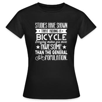 Faire du vélo - T-shirt Femme - noir - Devant - AI Model Female 172 dark (172cm)