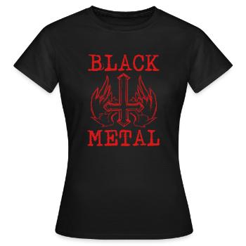 Heavy Metal - BLACK METAL - T-shirt Femme - noir - Devant - AI Model Female 172 dark (172cm)