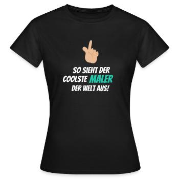 Maler - Frauen T-Shirt - Schwarz - Vorne - AI Model Female 172 dark (172cm)