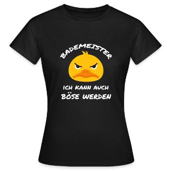 Bademeister - Frauen T-Shirt - Schwarz - Vorne - AI Model Female 172 dark (172cm)