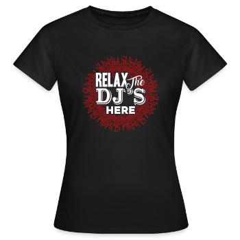 DJ Relax Les DJ sont ici - T-shirt Femme - noir - Devant - AI Model Female 172 dark (172cm)