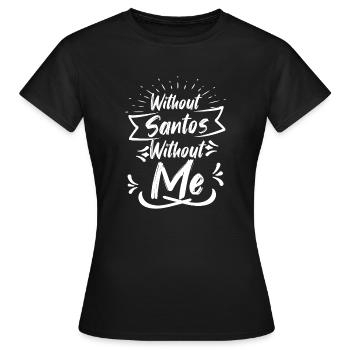 Nom de Santos - T-shirt Femme - noir - Devant - AI Model Female 172 dark (172cm)