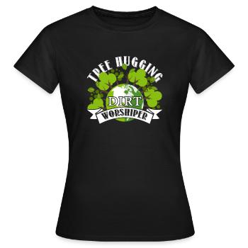 Jour de la Terre Protéger la Terre - T-shirt Femme - noir - Devant - AI Model Female 172 dark (172cm)