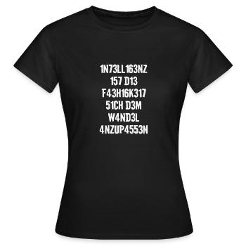 Intelligenz Stephen Hawking Zitat code Geschenk - Frauen T-Shirt - Schwarz - Vorne - AI Model Female 172 dark (172cm)