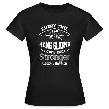 Drachenfliegen jedes Mal, wenn ich Drachenfliegen gehe - Frauen T-Shirt - Schwarz - Vorne - AI Model Female 172 dark (172cm)