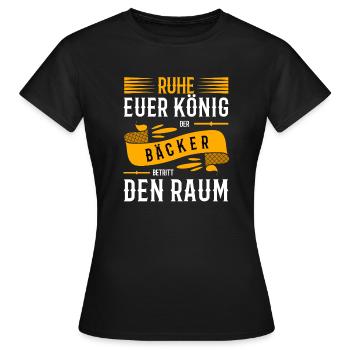Lustige Bäcker Sprüche - Frauen T-Shirt - Schwarz - Vorne - AI Model Female 172 dark (172cm)