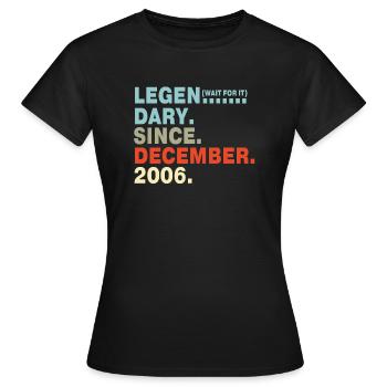 Dire drôle pour le 14e anniversaire né en 2006 - T-shirt Femme - noir - Devant - AI Model Female 172 dark (172cm)