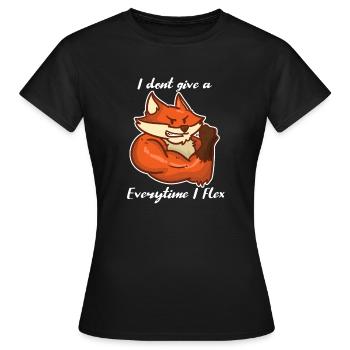 Renard - Gym - Entraînement - Pompes - T-shirt Femme - noir - Devant - AI Model Female 172 dark (172cm)