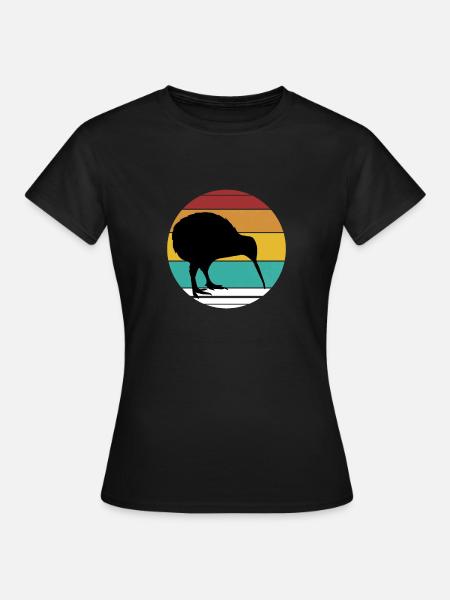 Ptak kiwi Nowa Zelandia Funny - T-shirt dam - svart