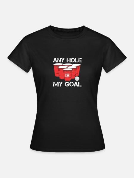 Bierpong - Frauen T-Shirt - Schwarz