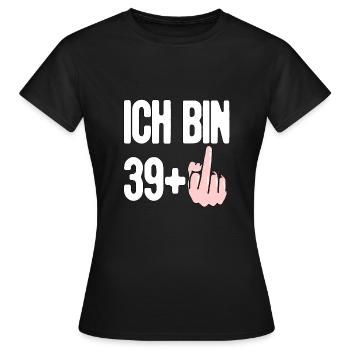 Ich bin 40 Jahre alt 40 Geburtstag 40 Jahre - Frauen T-Shirt - Schwarz - Vorne - AI Model Female 172 dark (172cm)