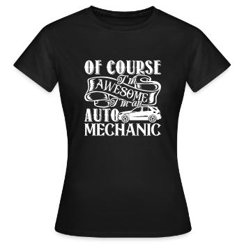 Mécanicien auto Génial Mécanicien auto - T-shirt Femme - noir - Devant - AI Model Female 172 dark (172cm)
