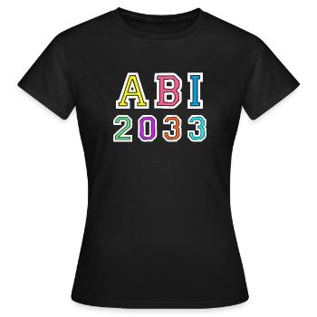 Einschulung 2020 Geschenk ABI 2033 - Frauen T-Shirt - Schwarz - Vorne - AI Model Female 172 dark (172cm)