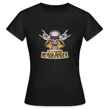 Heavy Metal Shirt für Headbanger T-Shirt - Frauen T-Shirt - Schwarz - Vorne - AI Model Female 172 dark (172cm)