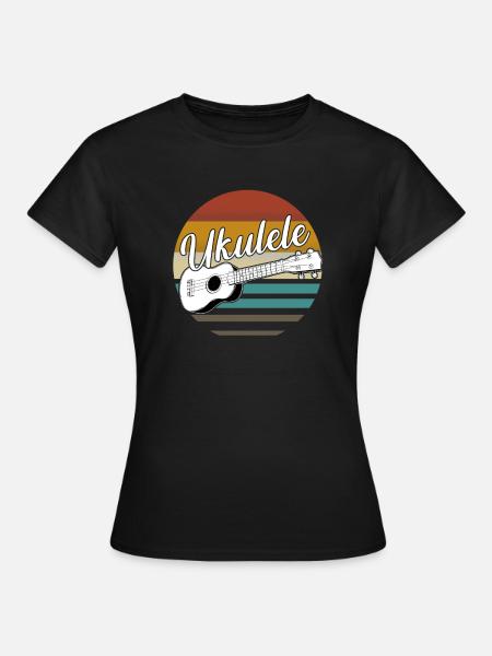Ukulélé pour les joueurs d'Uke sur Hawaiian 70s - T-shirt Femme - noir