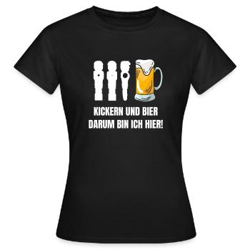 Tischfussball - Frauen T-Shirt - Schwarz - Vorne - AI Model Female 172 dark (172cm)