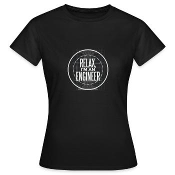 Ingénieur | Ingénieur - T-shirt Femme - noir - Devant - AI Model Female 172 dark (172cm)