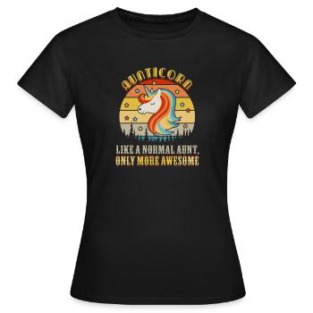 Tante Horn wie normale Tante nur mehr Awesome Tante - Frauen T-Shirt - Schwarz - Vorne - AI Model Female 172 dark (172cm)