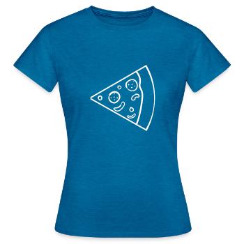 Partnerlook Couple Pizza Mama Papa Mutter Vater - Frauen T-Shirt - Antikblaues Saphir meliert - Vorne - AI Model Female 172 dark (172cm)