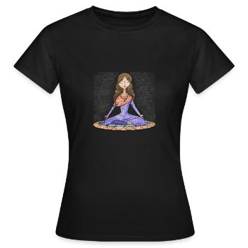 méditation - T-shirt Femme - noir - Devant - AI Model Female 172 dark (172cm)