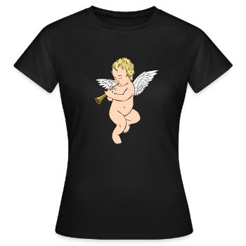 Ange musical - T-shirt Femme - noir - Devant - AI Model Female 172 dark (172cm)