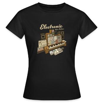Produzent elektronischer Musik - Frauen T-Shirt - Schwarz - Vorne - AI Model Female 172 dark (172cm)