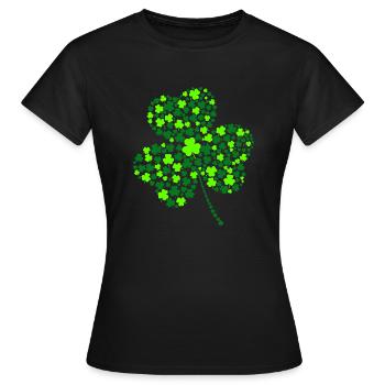 St. Patricks Day St. Patricks Day Klee - Frauen T-Shirt - Schwarz - Vorne - AI Model Female 172 dark (172cm)